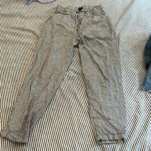 JCREW striped linen pants